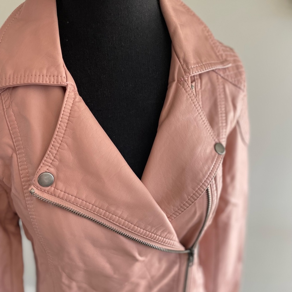 Blush Pink Faux Leather Jacket Forever21 Size Medium